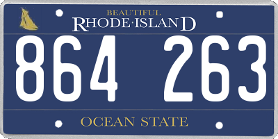RI license plate 864263