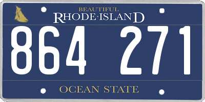RI license plate 864271