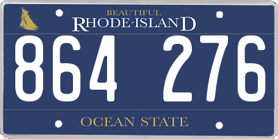 RI license plate 864276