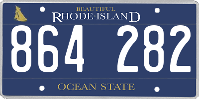 RI license plate 864282