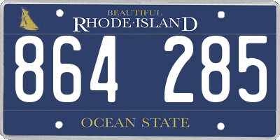 RI license plate 864285