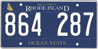 RI license plate 864287
