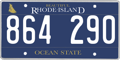 RI license plate 864290
