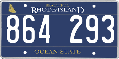 RI license plate 864293
