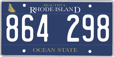 RI license plate 864298