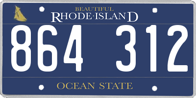 RI license plate 864312
