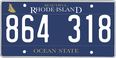 RI license plate 864318