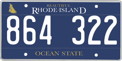 RI license plate 864322