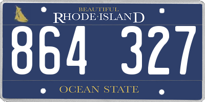RI license plate 864327