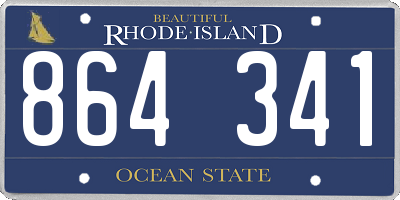 RI license plate 864341
