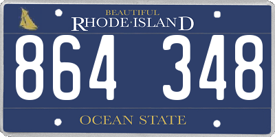 RI license plate 864348