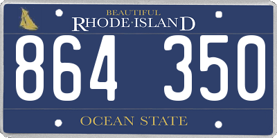 RI license plate 864350