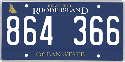 RI license plate 864366