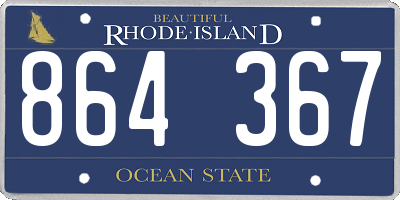 RI license plate 864367