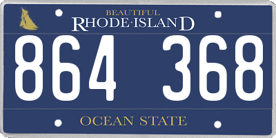 RI license plate 864368