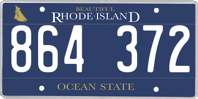 RI license plate 864372