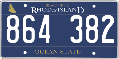 RI license plate 864382