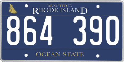 RI license plate 864390
