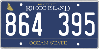 RI license plate 864395