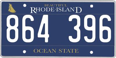 RI license plate 864396