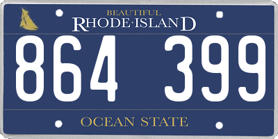 RI license plate 864399