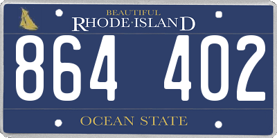 RI license plate 864402