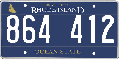 RI license plate 864412