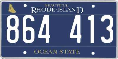 RI license plate 864413