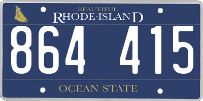 RI license plate 864415