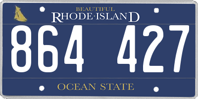 RI license plate 864427