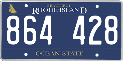 RI license plate 864428