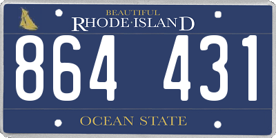 RI license plate 864431