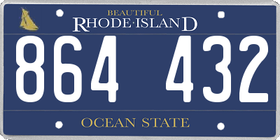 RI license plate 864432