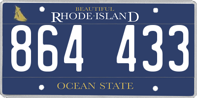 RI license plate 864433