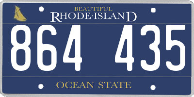 RI license plate 864435