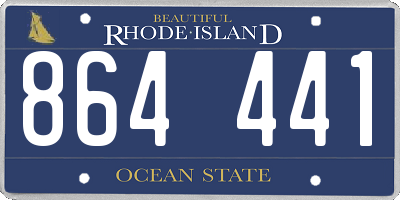 RI license plate 864441