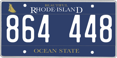 RI license plate 864448