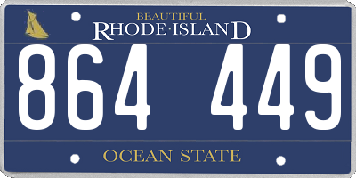 RI license plate 864449