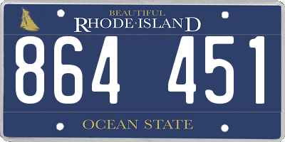 RI license plate 864451