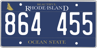 RI license plate 864455