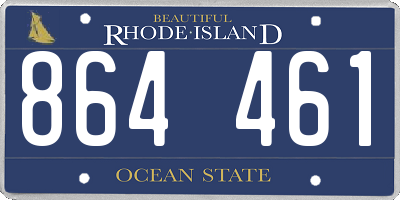 RI license plate 864461