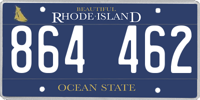 RI license plate 864462