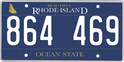 RI license plate 864469