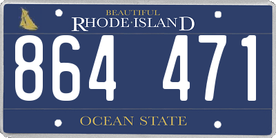 RI license plate 864471
