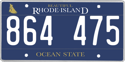 RI license plate 864475