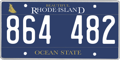 RI license plate 864482