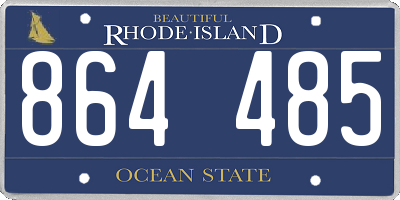 RI license plate 864485