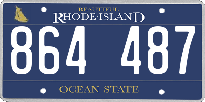 RI license plate 864487