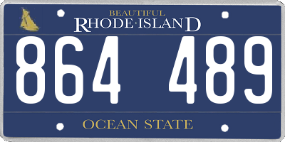 RI license plate 864489