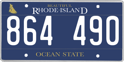 RI license plate 864490